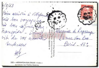 Vista sob um ponte — Argenton-sur-Creuse — M. Roussel, editor — Verso