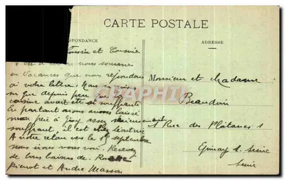 Le Cannet (A.-M.) — Pension Rachel — foto de Buisson, Cannes — Verso