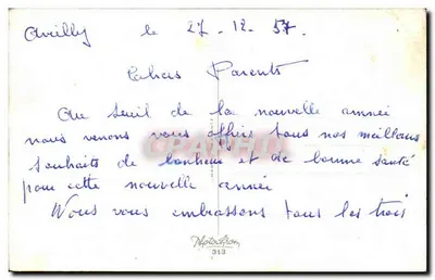 Róże zimowe — zasnowione góry — Dobre życzenia — Phototachron 313 — Rewers