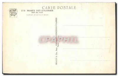 Muzeum Kolonii — widok nocny — Éditions Braun & Cie, Paryż — Rewers