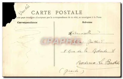 Bilhete postal antigo Lucon Le Port Barcos de pesca — Verso