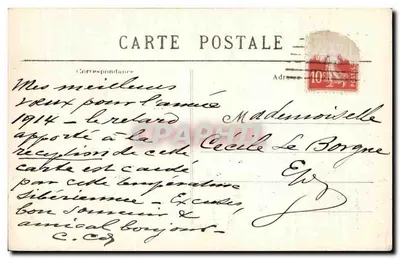 Santa Geneviève — Patrona de Paris — G. C. A. Paris (Depositado) n°2117 — Verso