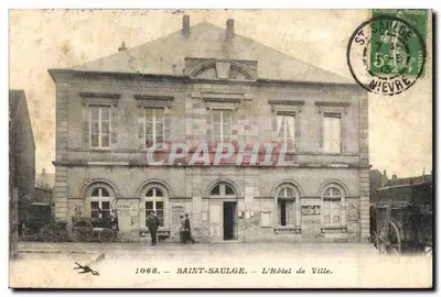 Saint-Saulge — L'Hôtel de Ville — éditeur imprimeur non visible, n° de série 1068