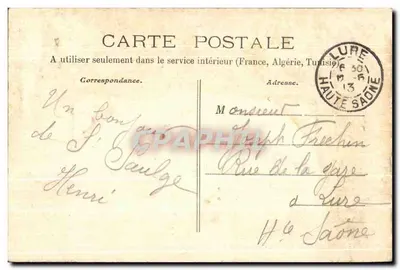 Saint-Saulge — L'Hôtel de Ville — éditeur imprimeur non visible, n° de série 1068 — Verso