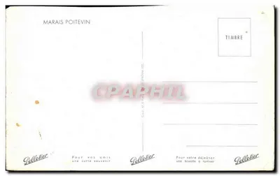 Bilhete postal semimoderno Marais Poitevin Para Seus Amigos — Verso