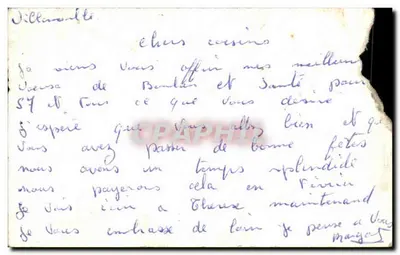 Dois pássaros em um cenário invernal — Boa Ano — editor desconhecido — Verso
