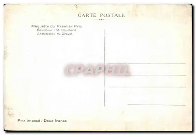 Bilhete postal antigo Comite National Du Monument A La Gloire De L'Infanterie Francaise Militaria — Verso