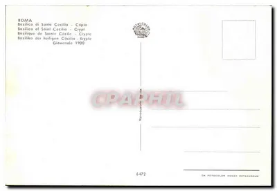Bazylika św. Cecylii — Krypta — Wydawca Fotocolon, nr 6472 — Rewers