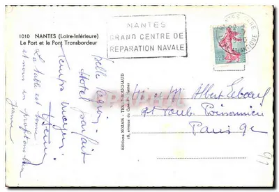 El Puerto y el Puente Transbordador — Nantes — Ediciones Nozaïs — Reverso