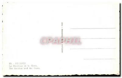 Lourdes — A Basílica e o Gave — Edições M. de Wrennens - PAU — Verso