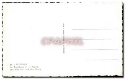 Lourdes — La Basílica y el Gave — Éditions Miret Yrenées - Pau — Reverso
