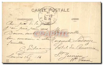 Lourdes — Bazylika i Góra — Fototypia Labonche Frères, Toulouse — Rewers