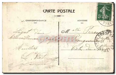 S.E. Kardynał Granito Pignatelli — Legat P apostolski S.S. Pius X — Kongres Eucharystyczny Lourdes Lipiec 1914 — Rewers