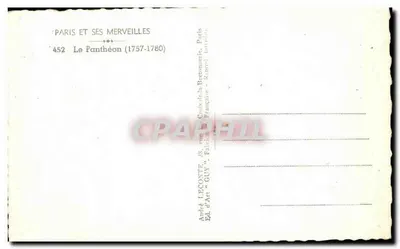 Panteon — Paryż — Wydawca André LECONTE, nr 452 — Rewers