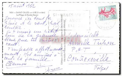 Praia com Maré Baixa — Saint-Gilles-sur-Vie (Vendée) — Edições JEHLY-POUPIN — Verso