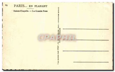 Santa Capela — A Grande Rosa — Éditions d'Art Yvon — Verso