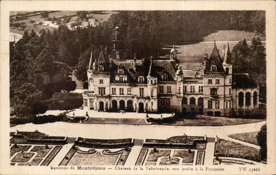 Arredores de Montrréjeau — Castelo de la Valmirande, seu jardim à francesa — TW 25666