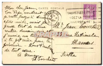 Stara pocztówka Sourgen Matin a Hossegor Salon 1931 Collection Chantereau — Rewers