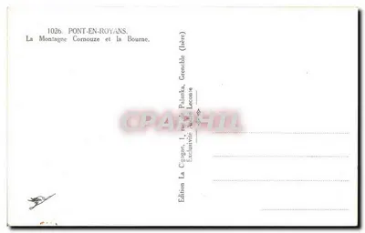 A Cegonha — A Montanha Cornouze e a Bourne — Edição Palanka, Pont-en-Royans — Verso