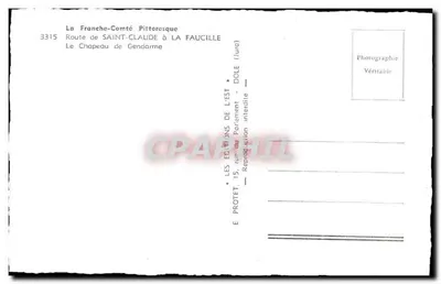 Kapelusz policjanta — Piękne widoki Francji — Éditions de l'Est, Dole — Rewers