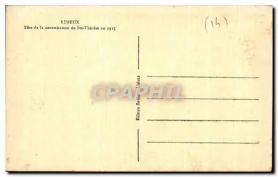 Sarczyn podczas kanonizacji św. Teresy — Lisieux, 1925 — Wydawnictwo Lisieux — Rewers