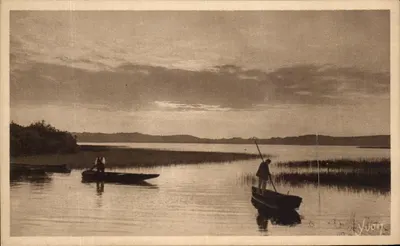 Crepúsculo sobre o Etang de Léon — Les Landes de Gascogne — Edição de Arte YVON