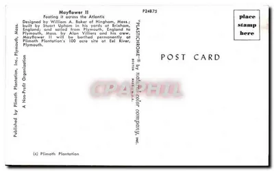 Mayflower II — Idąc przez Atlantyk — Wydawca: Plimoth Plantation, Inc. — Rewers