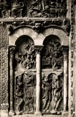 Igreja Abbatial de Moissac — Pé direito ocidental da porta (século XII) — Les Art Graphiques