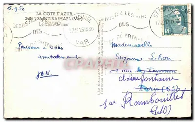 Morze Liché — Saint-Raphaël (Var) — Éditions Françaises — Rewers