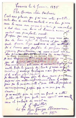 Cannes — Promenada Croisette — Fot. Munier, nr 190 — Rewers