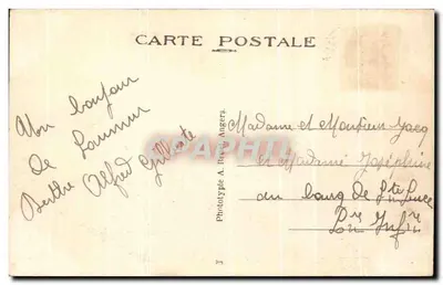 Saumur (M. et L.) — Ogólny widok miasta i Loiry — Widok z fortecznego zamku A. B. — Rewers
