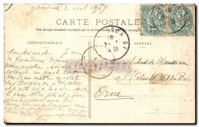 Wodospad Czeuse-Goutte - Dolina Rochesson — Gerardmer — Foto. Homeyer et Ehret, Epinal — Rewers