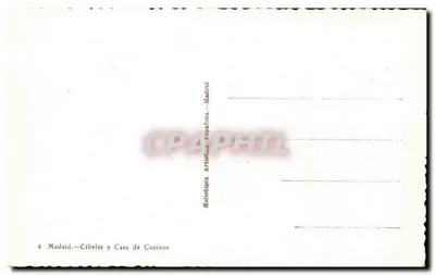 Plac Cibeles — Madryt — Heliodipia Artística Española — Rewers