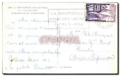 La Bourboule (Puy-de-Dôme) — La Roche des Fées i skały — wydawca 'Prawdziwy fotograf na bromku' nr 2509 — Rewers