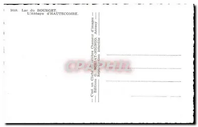 Lago do Bourget — A Abadia de Hautecombe — Edições C. Rossat-Mignod, Annecy — Verso