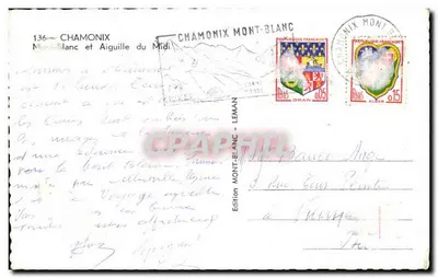 Chamonix Mont-Blanc — Aiguille du Midi — Edição Mont-Blanc - Leman n°136 — Verso