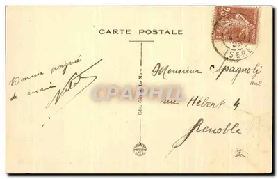 Dauphiné — Alrededores de LA MURE — Los Abismos del Drac y Fábrica Eléctrica del Puente de Ponsonnas — Editor: G. Mure — Reverso