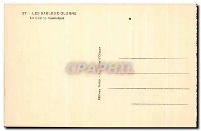 Les Sables-d'Olonne — Kasyno Miejskie — Wydawnictwo Nardot — Rewers