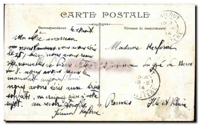 Nancy — Kościół Świętego Léona — widok fasady gotyckiej — wydawca L.V. & Cie, n° 1019 — Rewers
