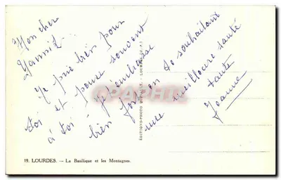 Lourdes — Bazylika i Góry — Wydawnictwo Photo Quemut (H.P.) — Rewers
