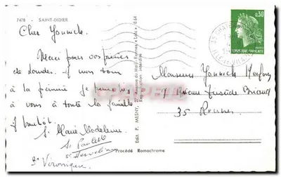 N.D. de la Pénière — O Altar, A Pinto, O Pódio, A Capela — Editor P. Mesny, 7478 — Verso