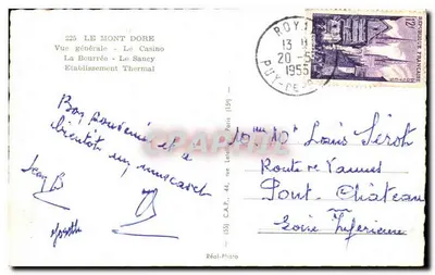 Mont-Dore — Pamiątka z Mont-Dore — Réal-Photo — Rewers