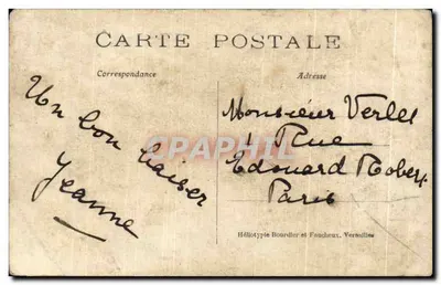 Bilhete postal antigo Parc de Versailles O Bassin de Latone — Verso