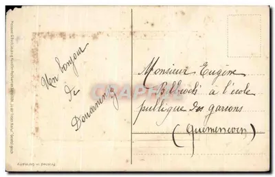 Bilhete postal antigo Fantasia Camponês — Verso