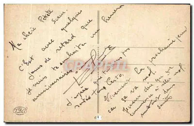 Fleur de rose rose — composition florale sur fond bicolore — éditeur PARIS 130 — Rewers