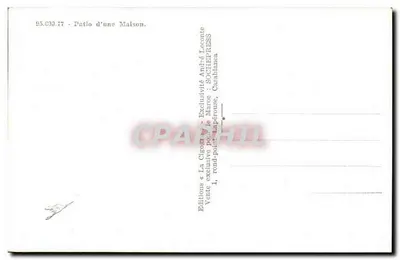 Pátio de uma Casa — Marrocos — Edições La Cigogne — Verso