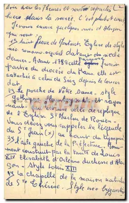 Alençon — Il Portale della Chiesa di Notre-Dame — Editore G. Pount, n°19 — Verso