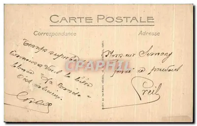 Calais — Pomnik Dzieci Calaisis — Wydawca: Béry i Perreux Wydawcy, Paryż — Rewers