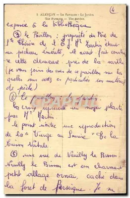 O Pavilhão - O Jardim — S. ALENÇON — editor não visível — Verso
