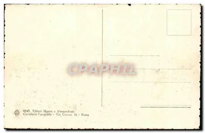 Rzym - Pałac Sprawiedliwości — wydawca Carlolera-Tipografia Moyne & Alessandrini, n° 6645 — Rewers